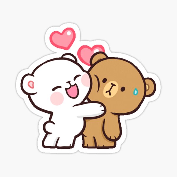 ours de dessin animé mignon Sticker