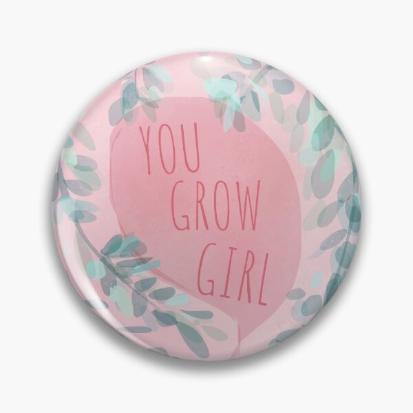 Item preview, You Grow Girl Motivational Illustration - Pink Texture designed and sold by Michelebuttons.