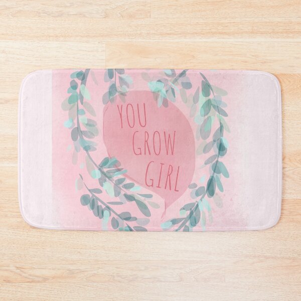 Item preview, You Grow Girl Motivational Illustration - Pink Texture designed and sold by Michelebuttons.