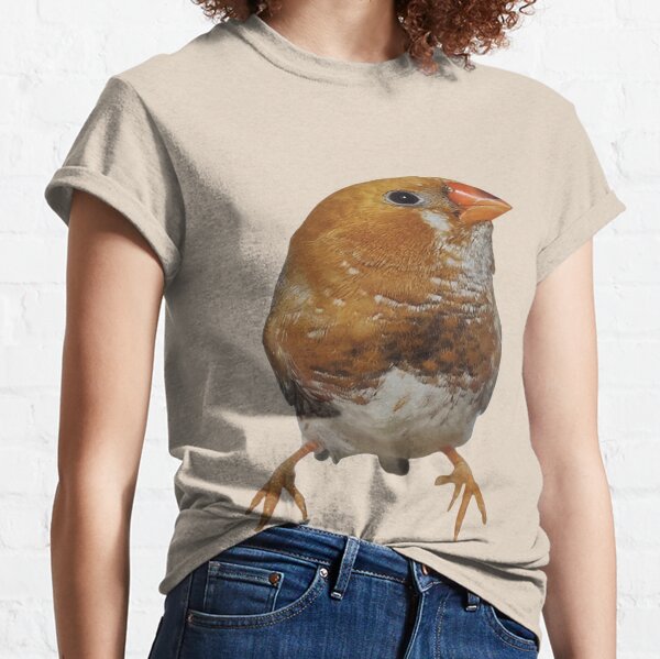 New Summer Zebra Finch Print T-Shirt Hipster Women t-shirt Novelty Bird  Design Tops Fashion Ladies Casual Tees Harajuku