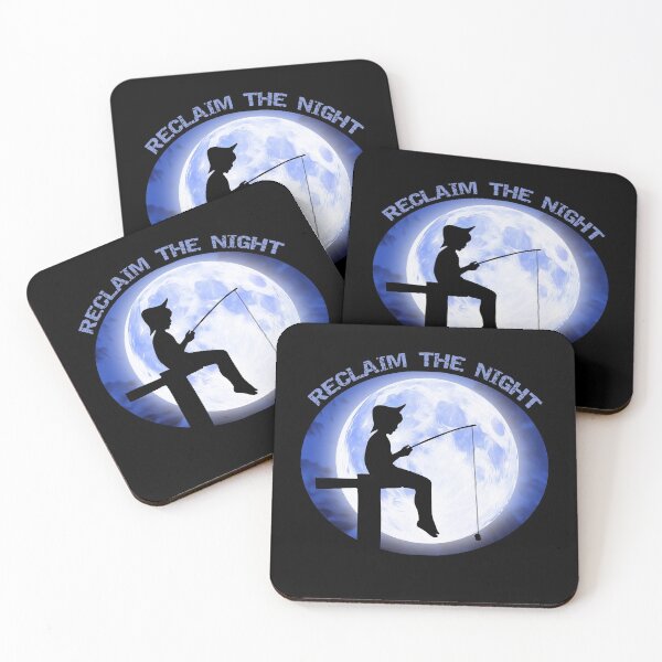 Item preview, Reclaim The Night Boy Fishing on the Dock During the Full Moon designed and sold by KeysTreasures.
