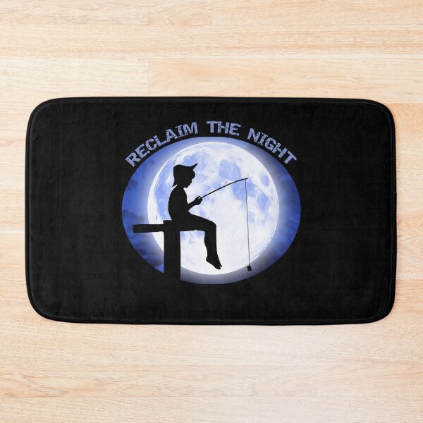 Item preview, Reclaim The Night Boy Fishing on the Dock During the Full Moon designed and sold by KeysTreasures.