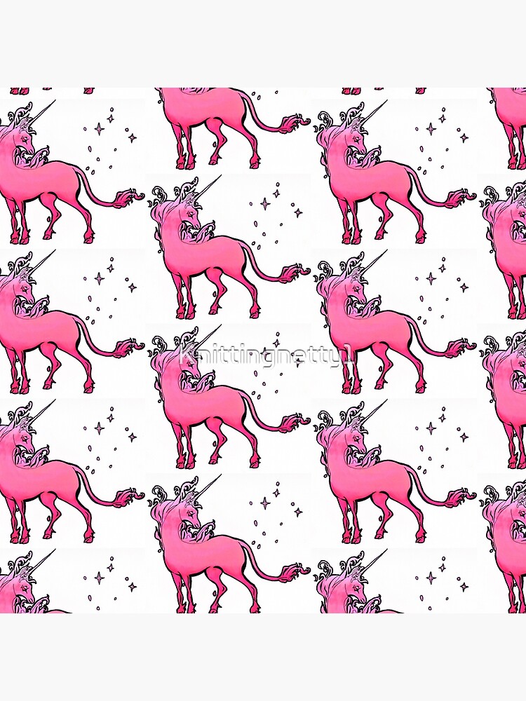 pink gradient The Last Unicorn by Knittingnetty1