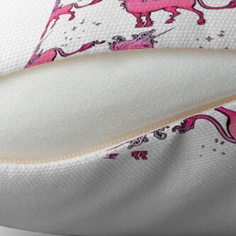 Alternate view of pink gradient The Last Unicorn Floor Pillow
