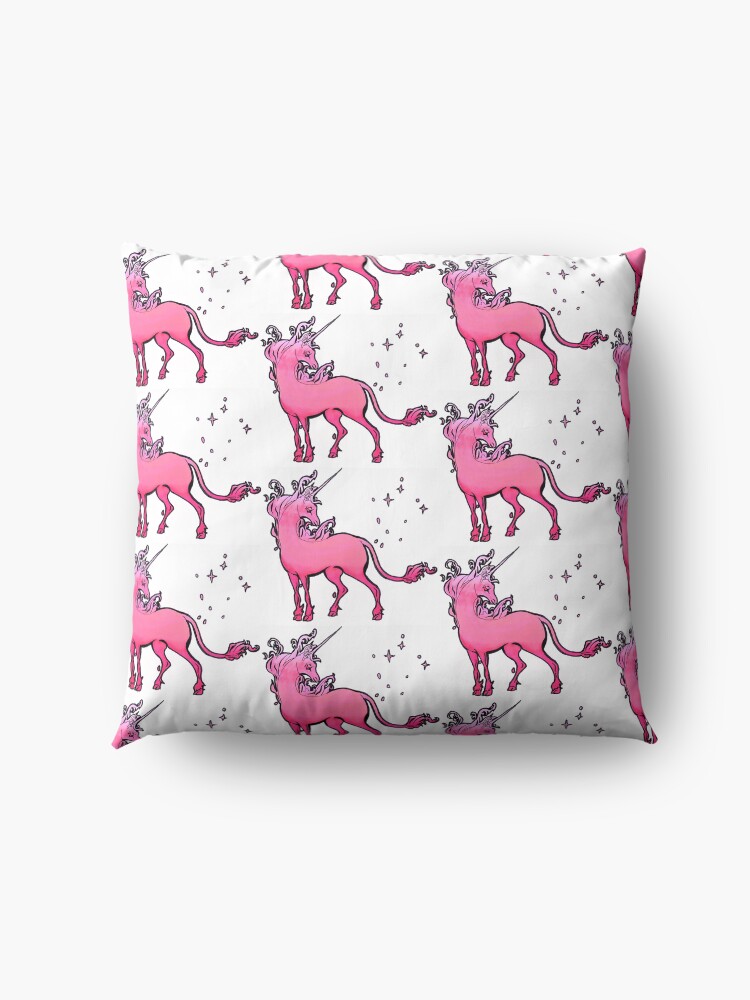 Alternate view of pink gradient The Last Unicorn Floor Pillow