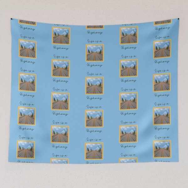 Item preview, Life is a Highway! (Daytime on Blue) designed and sold by PawsitiveMum.