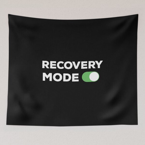 Item preview, Recovery mode on - Funny sarcastic quote about gym, fitness, bodybuilding, cardio designed and sold by metin1331.