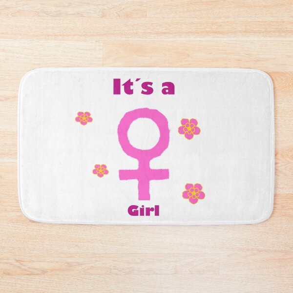 Item preview, It`s a Girl, female logo in pink with the words its a girl for parents of new born or gender reveal designed and sold by Tramontane Designs.