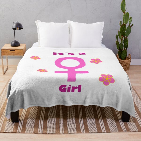 Item preview, It`s a Girl, female logo in pink with the words its a girl for parents of new born or gender reveal designed and sold by Tramontane Designs.