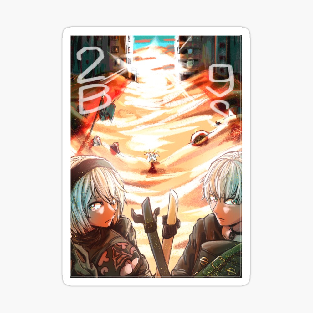 Nier Automata 2B9S Desert City Poster by Daniel Nikolay | Redbubble