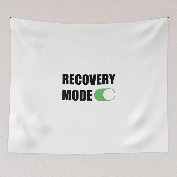 Item preview, Recovery mode on - Funny sarcastic quote about gym, fitness, bodybuilding, cardio designed and sold by metin1331.