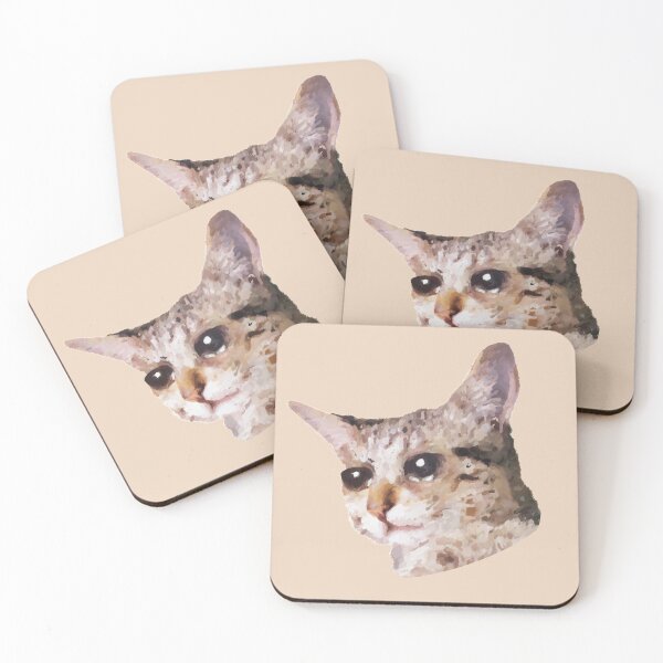 Item preview, a crying cat painting designed and sold by unepommedeterre.