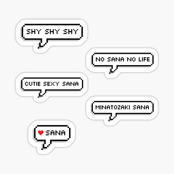 Artikel-Vorschau von Zweimal Sana Kpop Pixel Chat Bubble Sticker Pack, designt und verkauft von roselia.