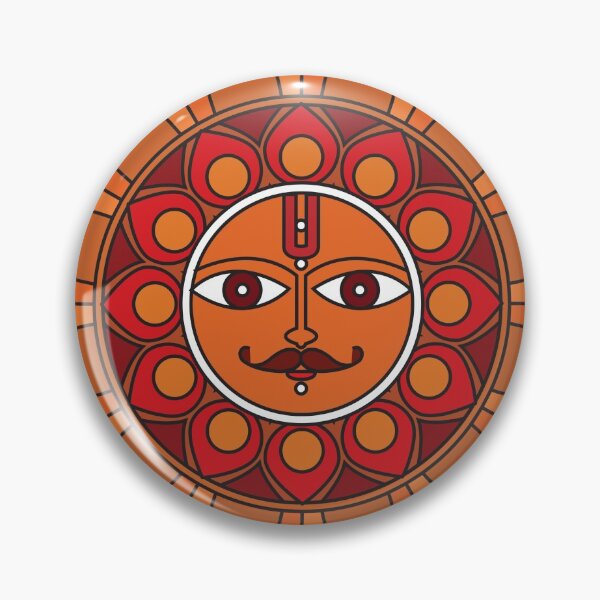Item preview, Madhubani Painting of a Sun, Indian Folk Painting designed and sold by Gurunath Bhadekar.