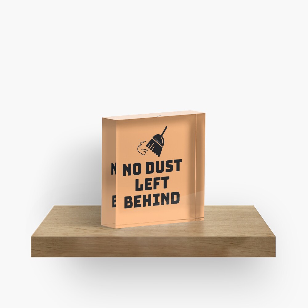 No Dust Left Behind Fun Cleaning Lady Gifts Acrylic Block