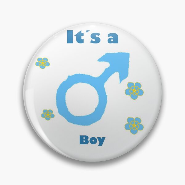 Item preview,  It`s a Boy, male logo in blue with the words its a boy for parents of new born or gender reveal designed and sold by Tramontane Designs.