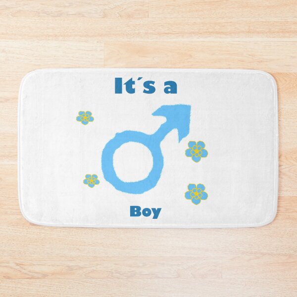 Item preview,  It`s a Boy, male logo in blue with the words its a boy for parents of new born or gender reveal designed and sold by Tramontane Designs.