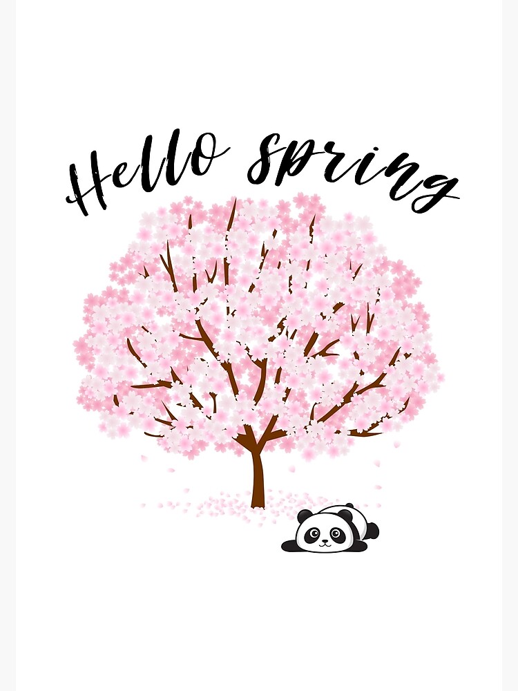 Hello Spring Happy Dog And Sakura Dog Lover T-shirt