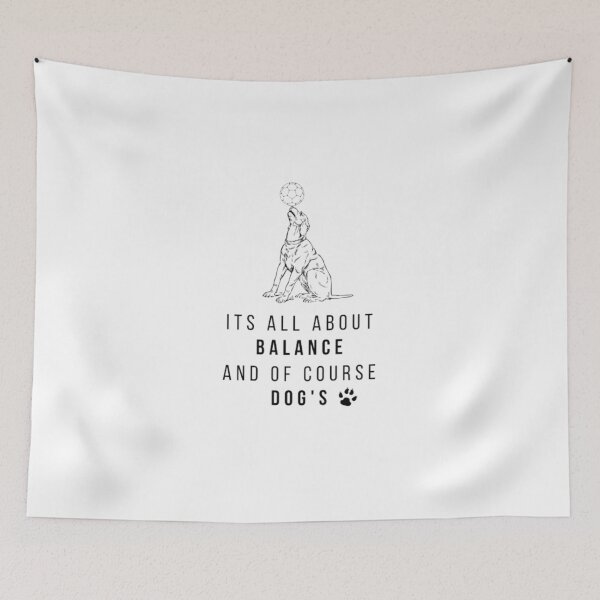 Item preview, It's about balance and dogs designed and sold by luckyturtles.