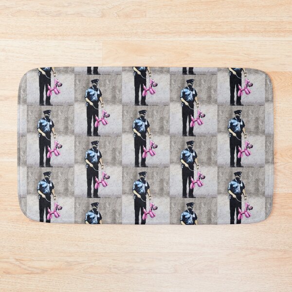 Item preview, Banksy | Policeman Pink Balloon Dog - Original Mural designed and sold by WE-ARE-BANKSY.