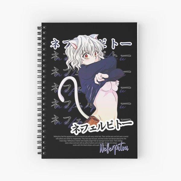 Waifu Cat Girl Spiral Notebook for Sale by Raitoseji