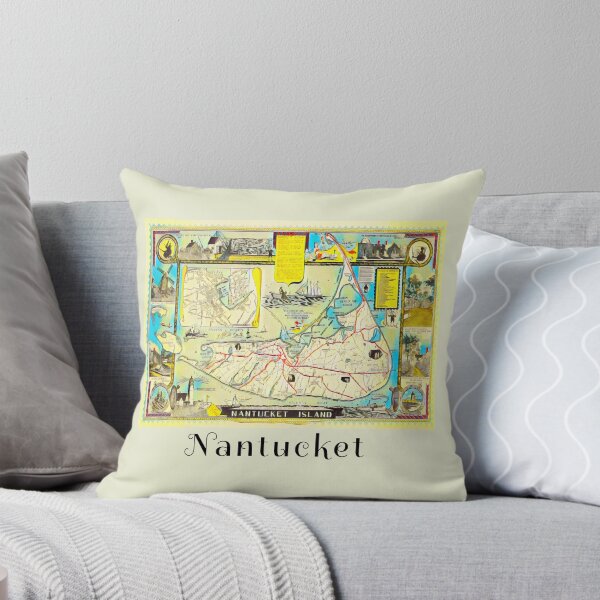 Item preview, Vintage Map Of Nantucket Island designed and sold by Mizjean.