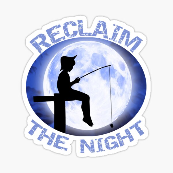 Item preview, Reclaim The Night Boy Fishing on the Dock During the Full Moon 2 designed and sold by KeysTreasures.