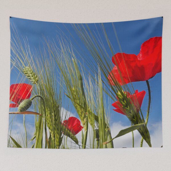 Item preview, Red Wild Poppy and Green Spike designed and sold by Schuva.