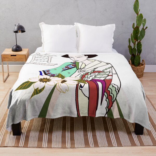 Item preview, JAPANESE ART WOMEN IN KIMONO BLACK/GRAY designed and sold by wildwhimsical.