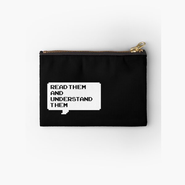 Item preview, Read them and understand them Classic retro arcade style Black and White speech bubble (dark mode) designed and sold by Deegital18.