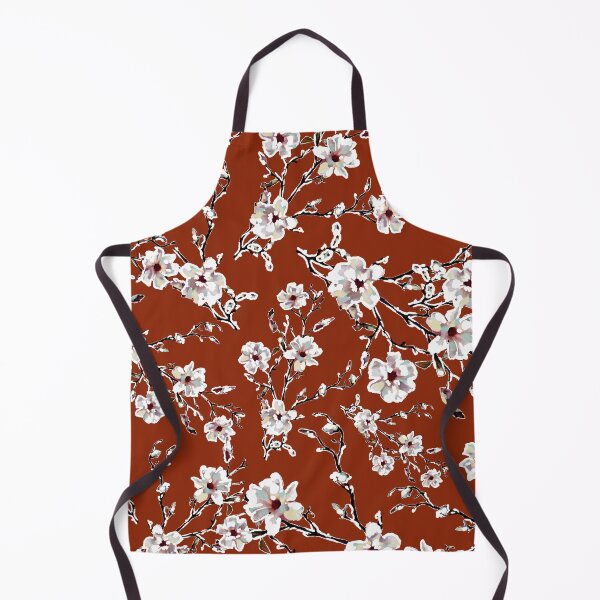 Item preview, Spring floral bloom Magnolia Ocher background designed and sold by Caroline Bochud.