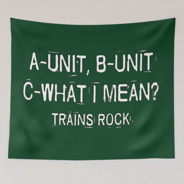 Item preview, Trains Rock Model Railroading and Railways Funny Design Statement designed and sold by UrTops.