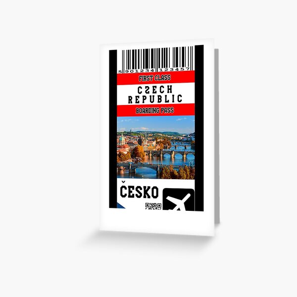 Item preview, Czech Republic first class boarding pass designed and sold by Travellerz.