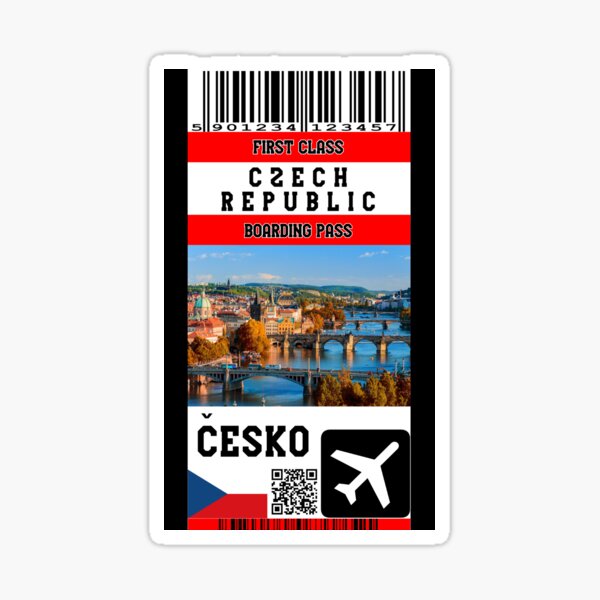 Item preview, Czech Republic first class boarding pass designed and sold by Travellerz.