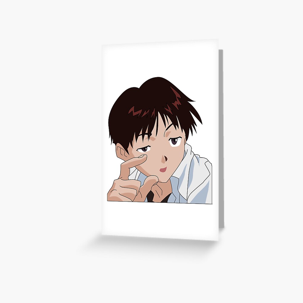 Shinji Fishing Evangelion  Greeting Card for Sale by DaveDango