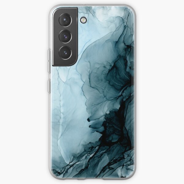 Blue Tides Abstract Ocean Flow Painting Samsung Galaxy Soft Case