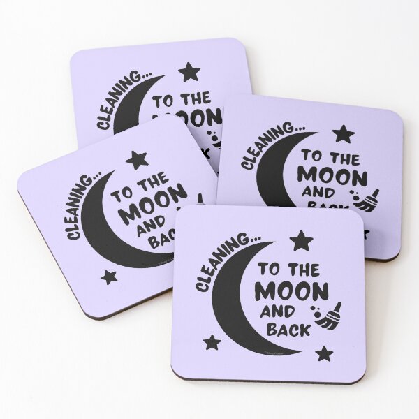 Item preview, Cleaning To The Moon Retro Broom Star Cleaning Lady Gifts designed and sold by SavvyCleaner.