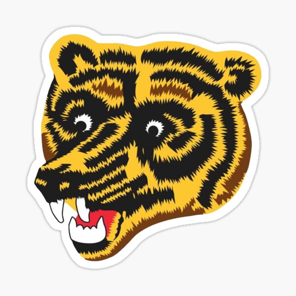 Boston Bruins Crack Bear Logo Sticker