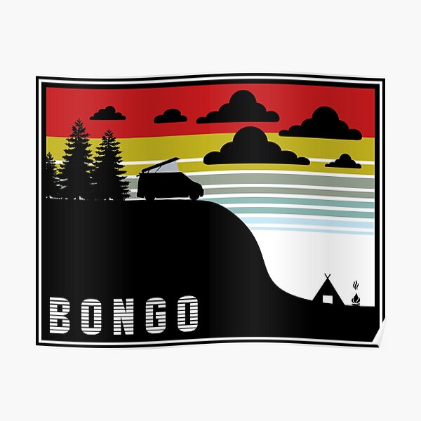 BONGO Sunset Mazda Bongo Friendee Ford Freda Campervan Poster