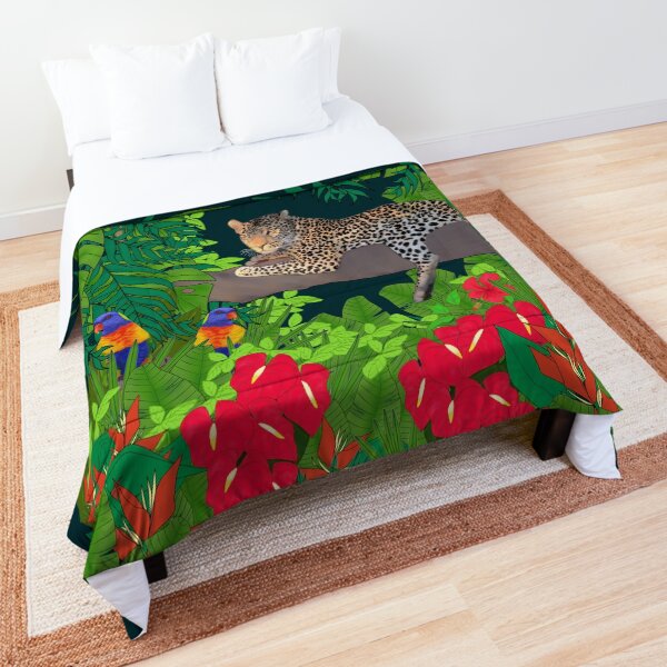 Leopard in the jungle Comforter