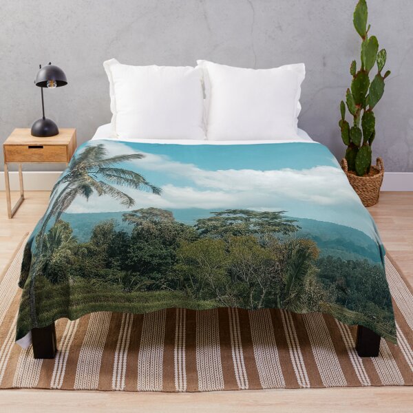 Item preview, Palm, clouds and green trees in the Rice terrace Bali Indonesia designed and sold by SandShopDesigns.