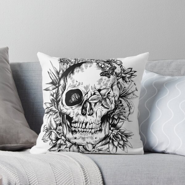 Item preview, floral skull 2 designed and sold by BekimART.