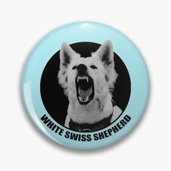 Item preview, White Swiss Shepherd barking designed and sold by copedesigns.