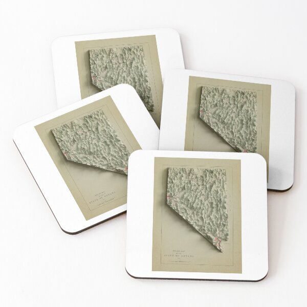 Item preview, 1960 Nevada Relief Map 3D digitally-rendered designed and sold by ThinkAboutMaps.