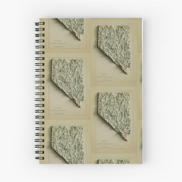 Item preview, 1960 Nevada Relief Map 3D digitally-rendered designed and sold by ThinkAboutMaps.