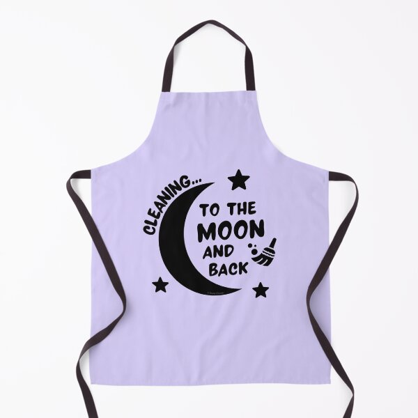 Item preview, Cleaning To The Moon Retro Broom Star Cleaning Lady Gifts designed and sold by SavvyCleaner.