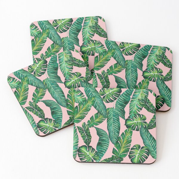 Item preview, Jungle Leaves, Banana, Monstera Pink II designed and sold by Wheimay.