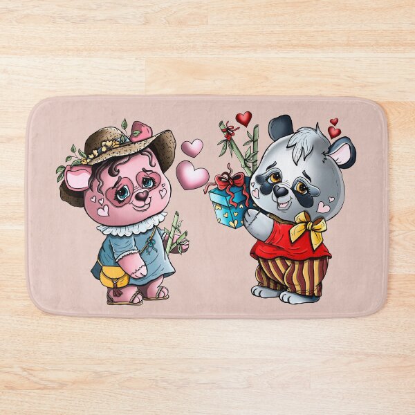 Item preview, Cartoon character,  cute little girl panda in big straw hat. designed and sold by LaraCoolart.