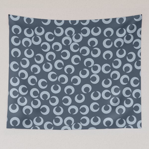 Item preview, Blue Half Moons | Crescent Moons | Print Pattern designed and sold by Aryeh Studio.