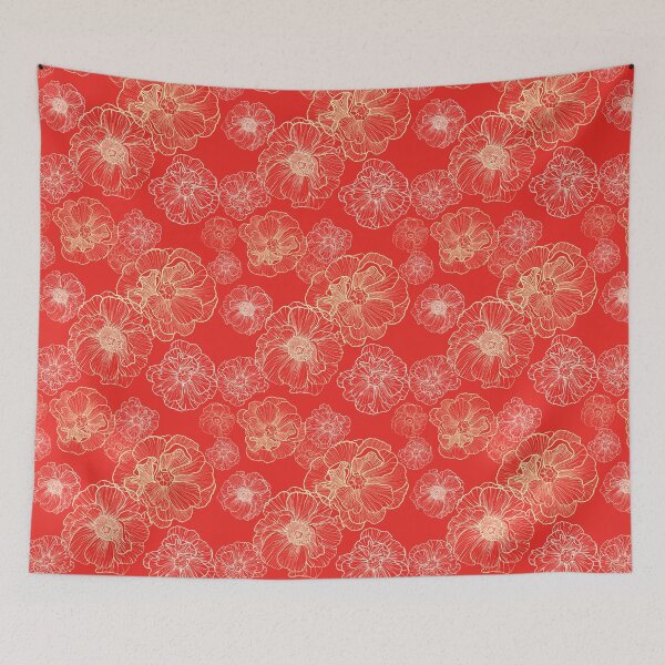 Item preview, Garden Roses -  Nana's Kitchen Vintage Red Summertime designed and sold by Melissa  MacMichael Art + Design.